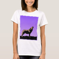Howling Wolf at Sunset - Original Wildlife Art