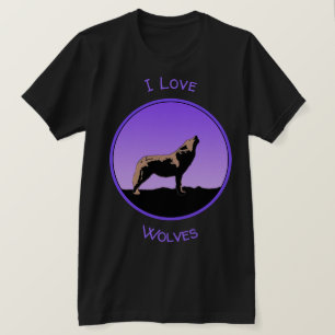 Howling Wolf at Sunset  - Original Wildlife Art T-Shirt