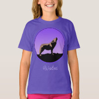 Howling Wolf at Sunset  - Original Wildlife Art T-