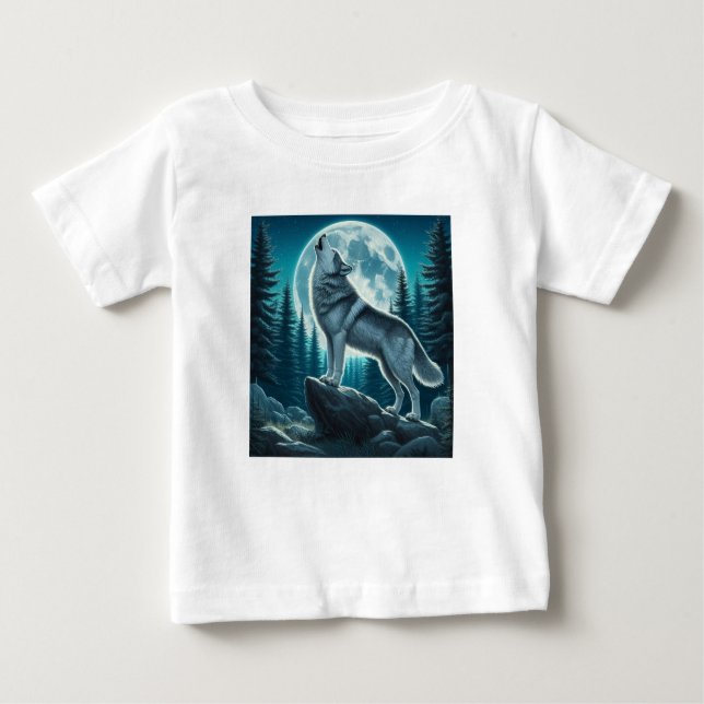 Howling Wolf Baby T-Shirt (Front)