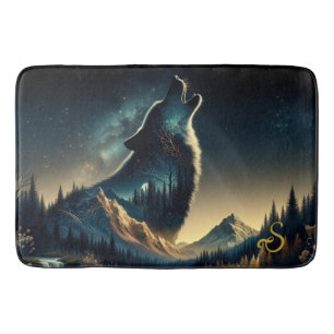 Howling Wolf Bath Mat