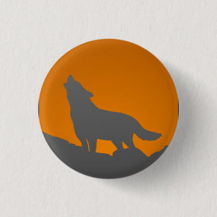 Howling wolf button