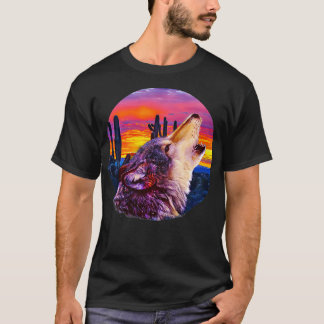 Howling Wolf Desert Sunset  T-Shirt