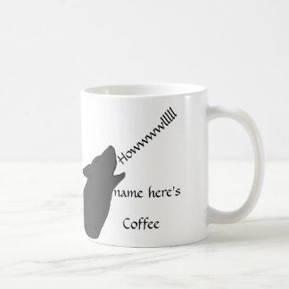 Howling Wolf Face add name Coffee Mug