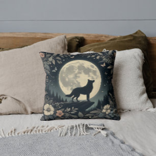 Howling Wolf  Foliage  Cushion