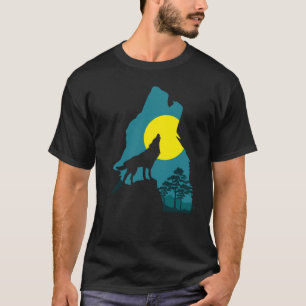 Howling Wolf Forest Nature Animal T-Shirt