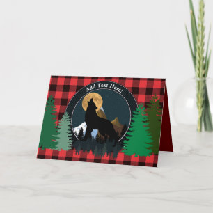 Howling Wolf Full Moon Card