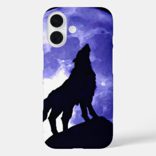 Howling Wolf & Fullmoon iPhone 16 Case