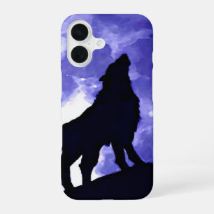 Howling Wolf & Fullmoon iPhone 16 Case