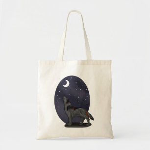 Howling Wolf (Grey) Tote Bag
