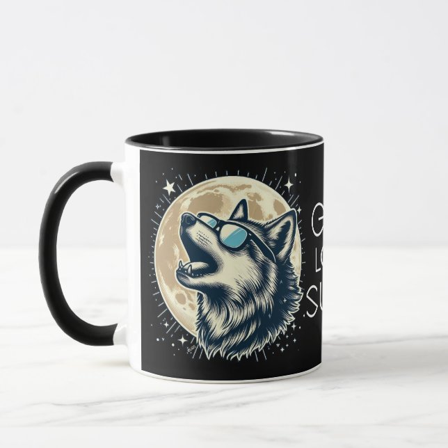 Howling Wolf in Shades – ELGIS Mug (Left)