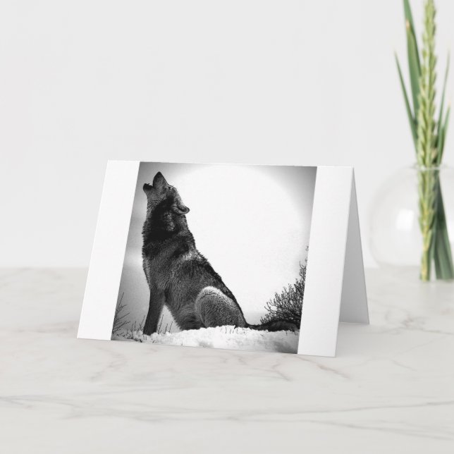 Howling Wolf in Snow Card (Front)