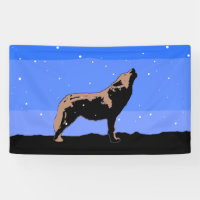 Howling Wolf in Winter  - Original Wildlife Art
