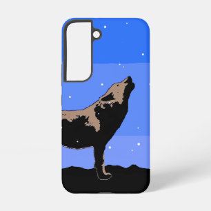Howling Wolf in Winter - Original Wildlife Art Samsung Galaxy Case
