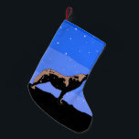 Howling Wolf in Winter  - Original Wildlife Art Small Christmas Stocking<br><div class="desc">Howling Wolf in Winter portrait, original painting. We specialise in cute and funny original art. Buy this for yourself or as a great gift for your Howling Wolf in Winter loving friends. Be creative - click on CUSTOMIZE to add/remove/change text, resize the picture, change colours or anything else the customisation...</div>