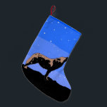 Howling Wolf in Winter  - Original Wildlife Art Small Christmas Stocking<br><div class="desc">Howling Wolf in Winter portrait, original painting. We specialise in cute and funny original art. Buy this for yourself or as a great gift for your Howling Wolf in Winter loving friends. Be creative - click on CUSTOMIZE to add/remove/change text, resize the picture, change colours or anything else the customisation...</div>