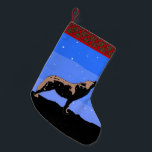 Howling Wolf in Winter  - Original Wildlife Art Small Christmas Stocking<br><div class="desc">Howling Wolf in Winter portrait, original painting. We specialise in cute and funny original art. Buy this for yourself or as a great gift for your Howling Wolf in Winter loving friends. Be creative - click on CUSTOMIZE to add/remove/change text, resize the picture, change colours or anything else the customisation...</div>