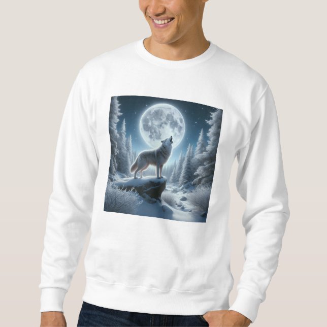 Howling Wolf In Winter Sweatshirt (Front)