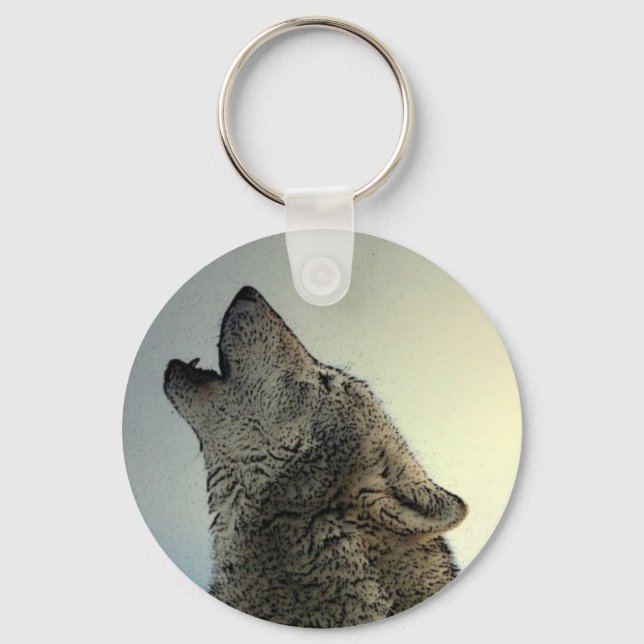 Howling Wolf Key Ring (Front)