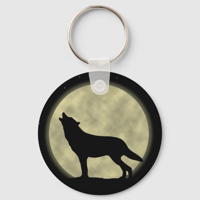 Howling Wolf Key Ring (Front)