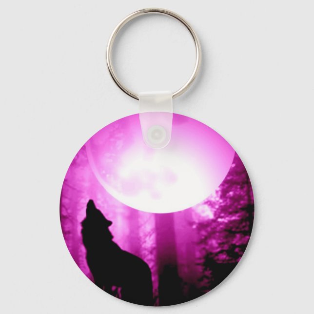 Howling Wolf Key Ring (Front)
