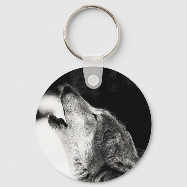 Howling Wolf Key Ring (Front)