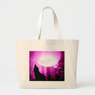 Howling Wolf Large Tote Bag