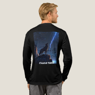 Howling Wolf Lightning Cliff T-Shirt  Tri-Blend Shirt