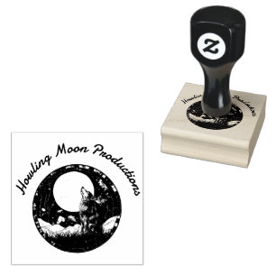 Howling Wolf Made By Product Stamp