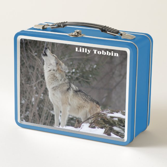 Howling Wolf Metal Lunch Box (Front)