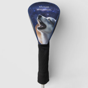 Howling Wolf Monogram Golf Head Cover