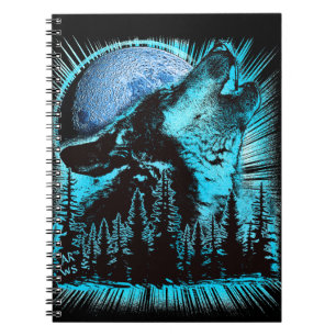 Howling Wolf Moon Pine Forest Notebook