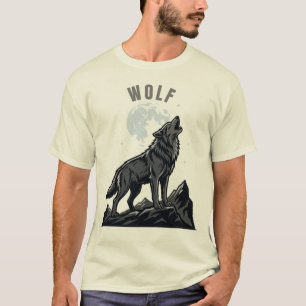 Howling Wolf Moon T-Shirt – Wild Lone Wolf Design
