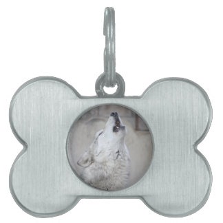 Howling Wolf Pet Name Tag