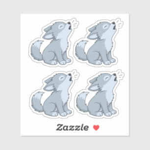 Howling Wolf Pup Set of 4