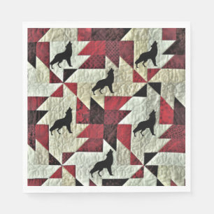 Howling Wolf Quilt Napkin