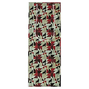 Howling Wolf Quilt Wine Gift Bag