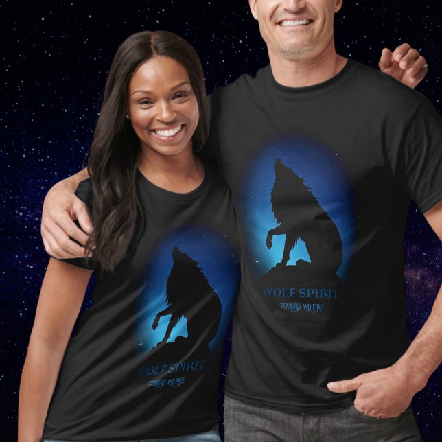 Howling wolf silhouette airbrush night sky  T-Shirt (Creator Uploaded)