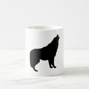 Howling Wolf Silhouette Coffee Mug