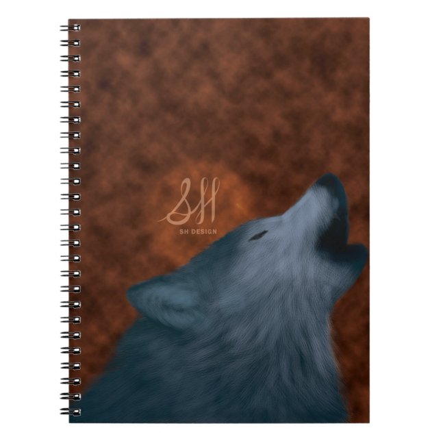 Howling Wolf Spiral Notebook (Front)
