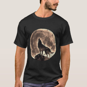 Howling Wolf Spirit Animal Magic Full Moon Nature T-Shirt