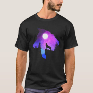 Howling Wolf  Spirit Animal Moon Indigenous Native T-Shirt