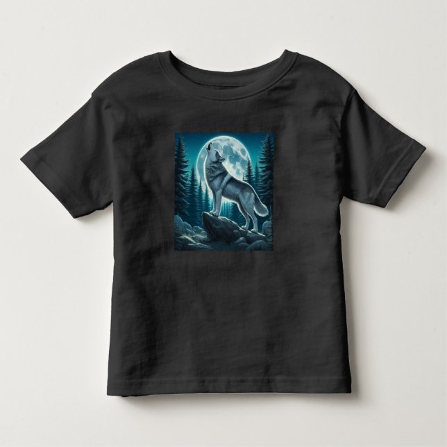 Howling Wolf Toddler T-Shirt (Front)