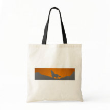 Howling wolf tote bag