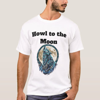 Howling Wolf Under the Full Moon | Wild Spirit T-S T-Shirt