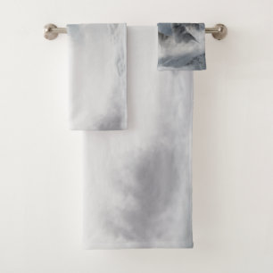 Howling Wolves in Mountain Fog Wildlife Bath Towel Set