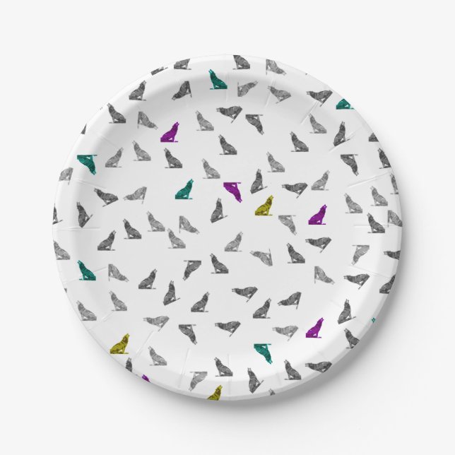 Howling Wolves Paper Plates (Front)
