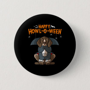 Howloween German Shorthaired Pointer Dog Halloween 6 Cm Round Badge