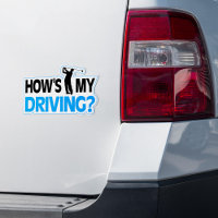 How's My Driving | Funny Golf Car Sticker