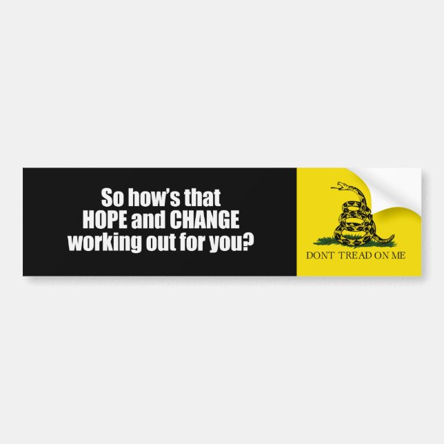 Hows that hope and change working out for you Bump Bumper Sticker (Front)